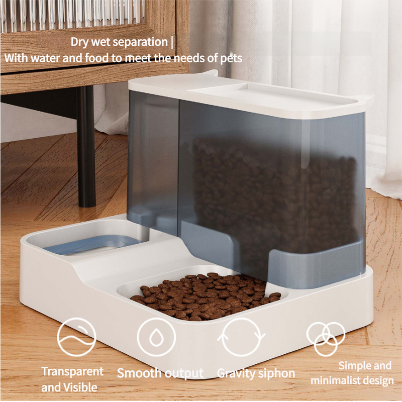 Pink Pet Feeder 3L Automatic Cat Feeder and Water Dispenser - Hassle-Free Hydration and Feeding