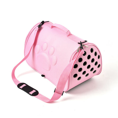 Pink Stylish EVA Pet Carrier Bag - Lightweight Portable & Breathable Travel Crate for Small Dogs & Cats - Purely Pet Essentials