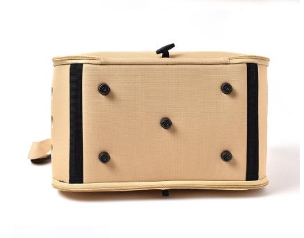 Khaki Stylish EVA Pet Carrier Bag - Lightweight Portable & Breathable Travel Crate for Small Dogs & Cats - Purely Pet Essentials